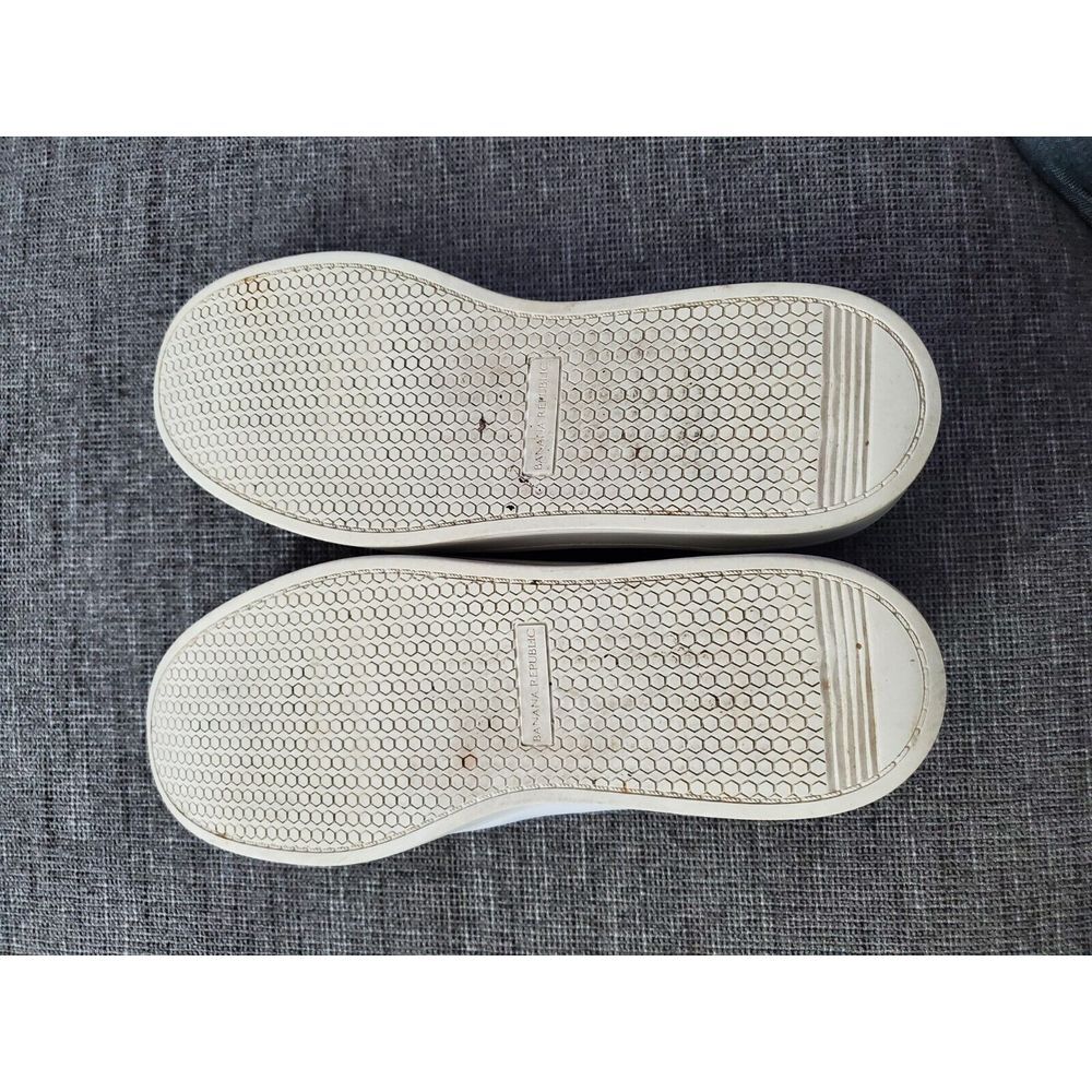 Banana Republic Ortholite Men's White Leather Lace Up Sneakers Size 11‎ M - Picture 9 of 9